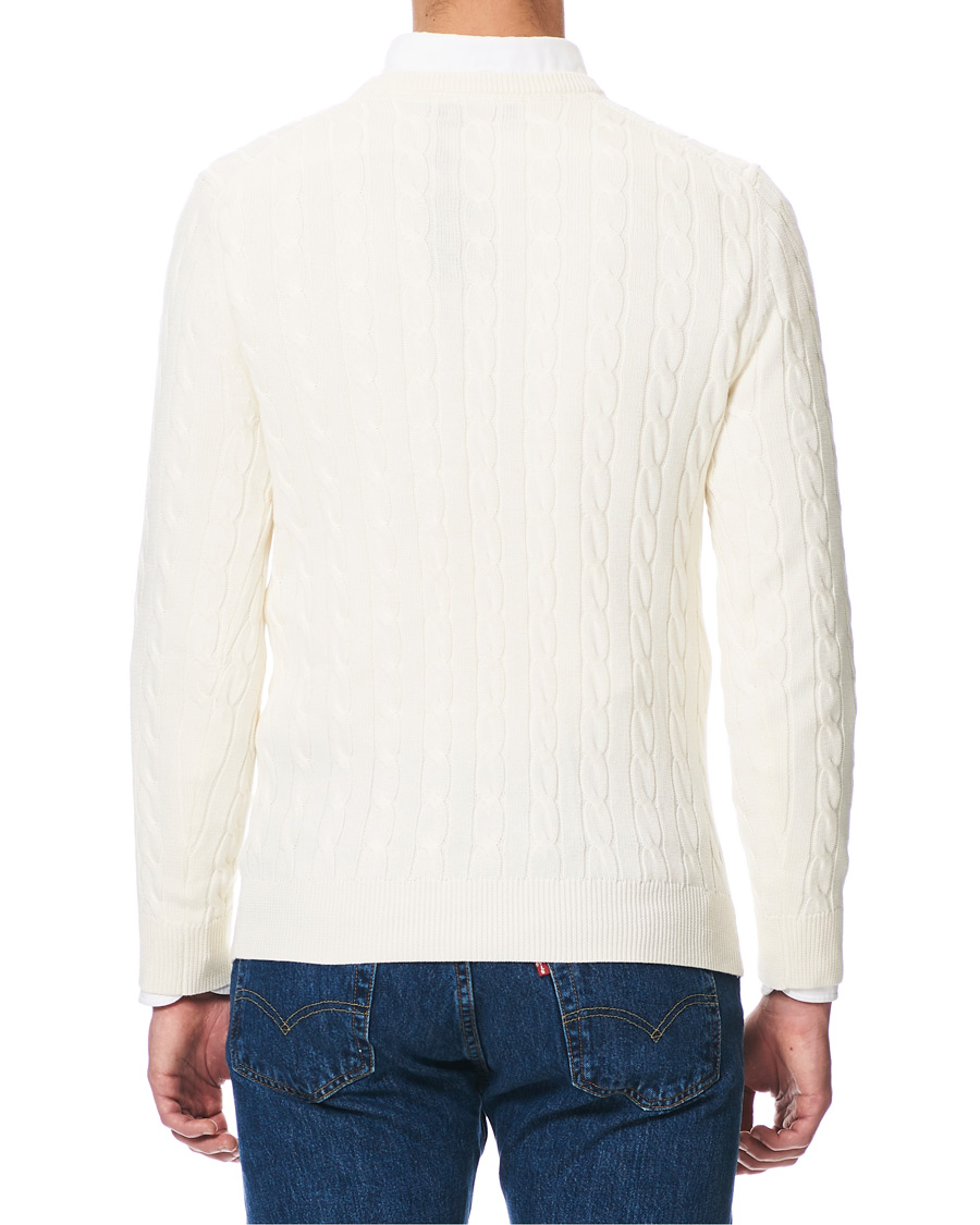Herre | Gensere | Morris | Pima Cotton Cable Off White