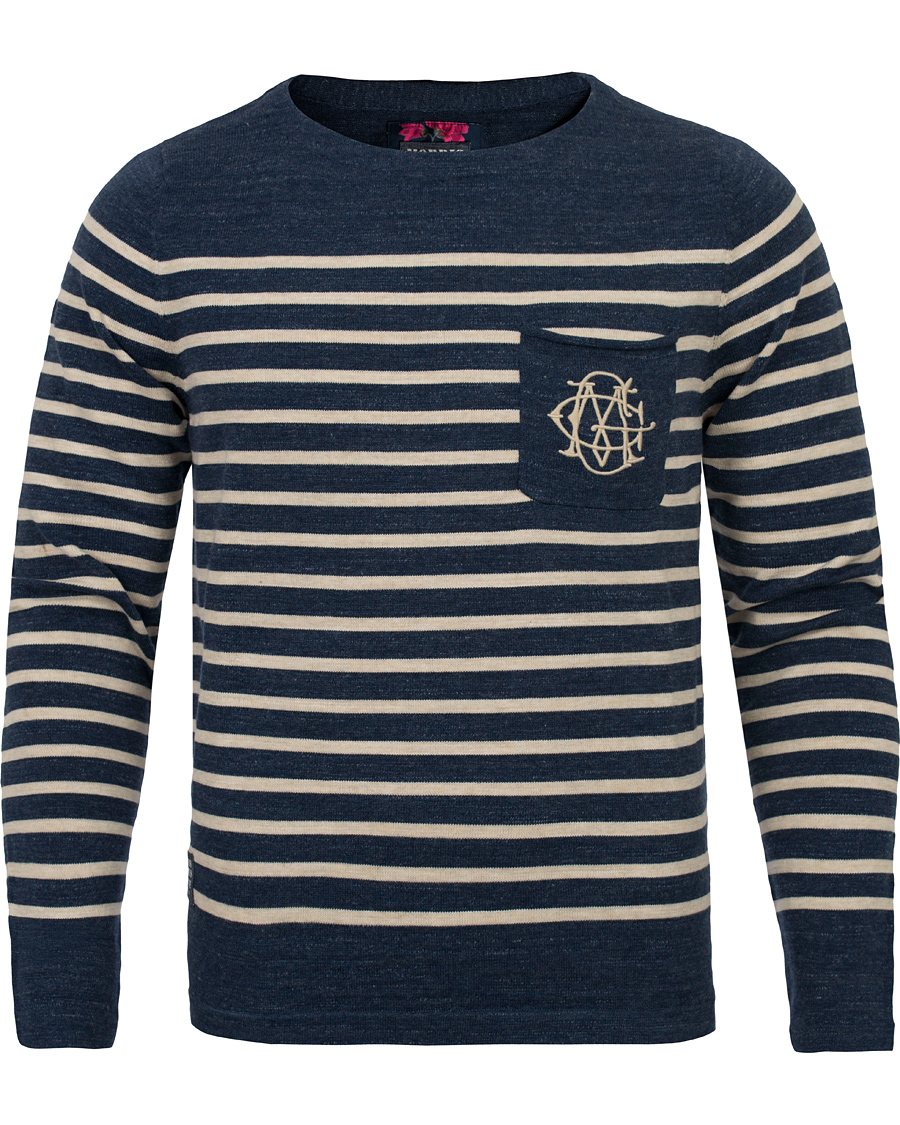Herre | Gensere | Morris | Nantes Stripe Knit Blue