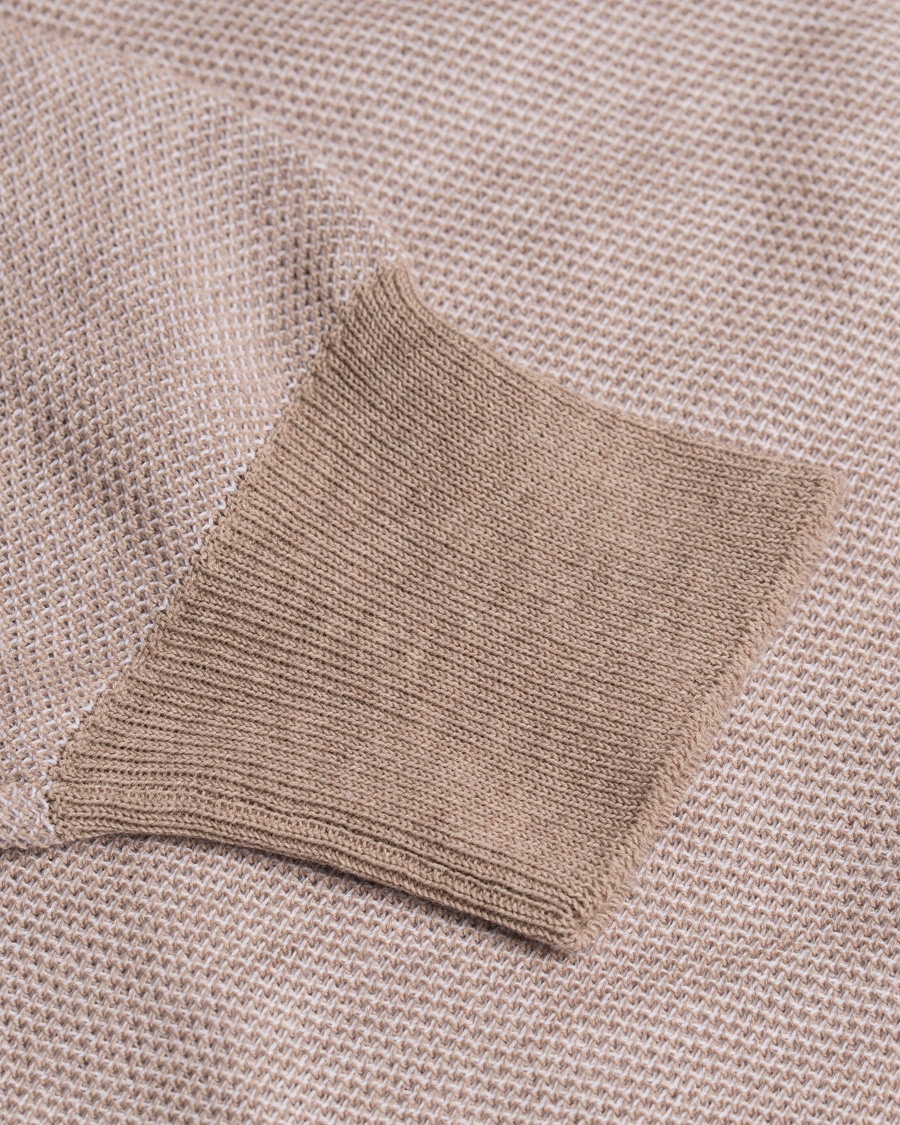 Herre | Gensere | Gran Sasso | Fresh Cotton Structure Crew Neck Beige