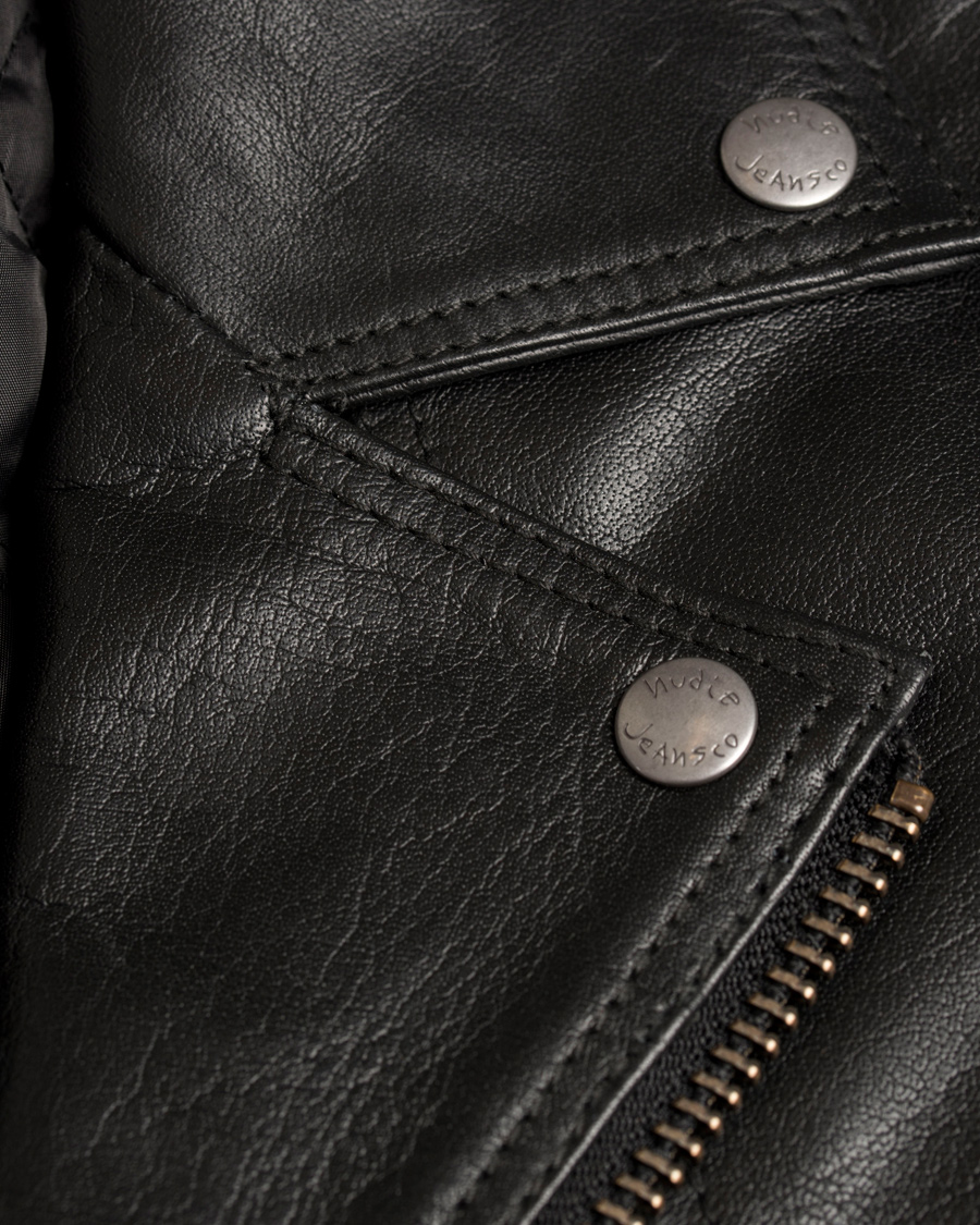 Herre | Jakker | Nudie Jeans | Ziggy Punk Leather Jacket Black
