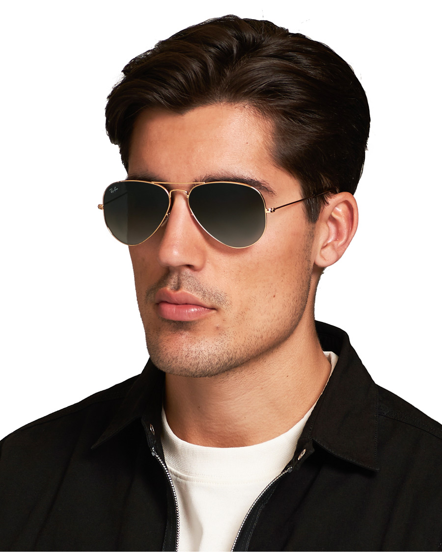 Herre | Pilotsolbriller | Ray-Ban | 0RB3025 Aviator Sunglasses Gold/Grey