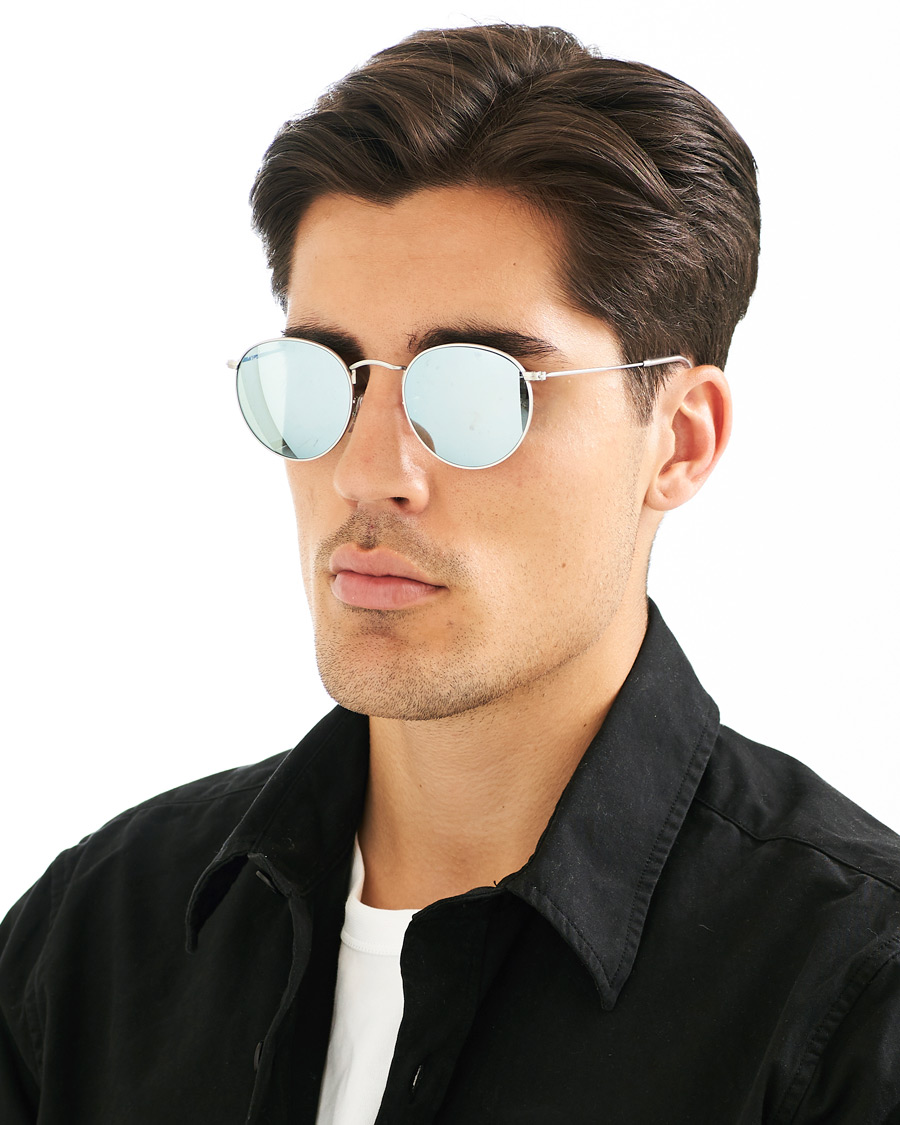 Herre | Ray-Ban 0RB3447 Round Sunglasses Matte Silver/Silver Mirror | Ray-Ban | 0RB3447 Round Sunglasses Matte Silver/Silver Mirror