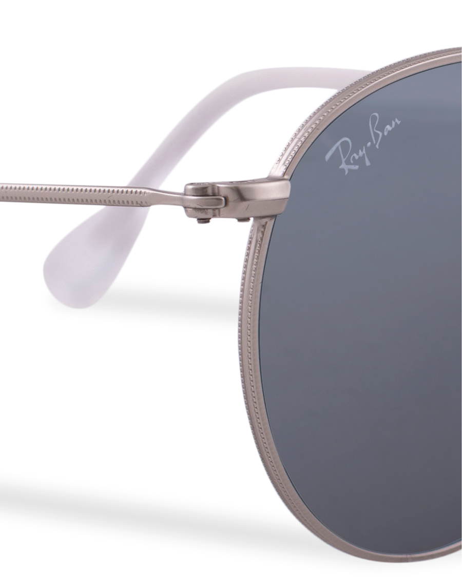 Herre | Ray-Ban 0RB3447 Round Sunglasses Matte Silver/Silver Mirror | Ray-Ban | 0RB3447 Round Sunglasses Matte Silver/Silver Mirror