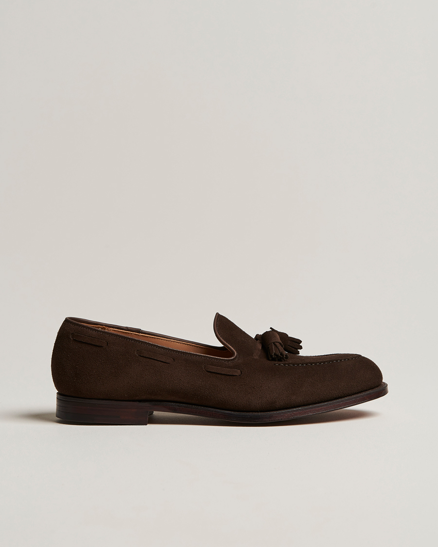 Herre | Loafers | Crockett & Jones | Cavendish Tassel Loafer Dark Brown Suede