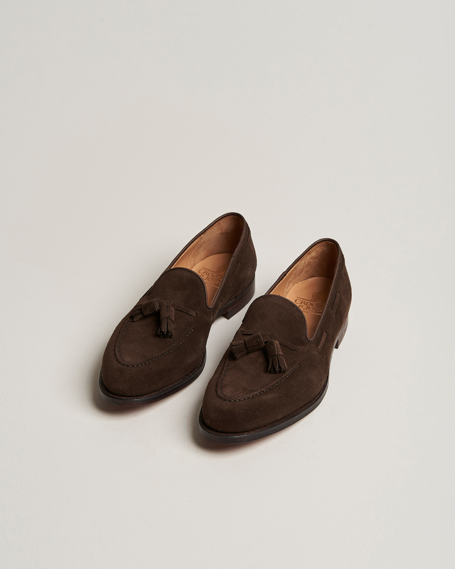 Herre | Avdelinger | Crockett & Jones | Cavendish Tassel Loafer Dark Brown Suede