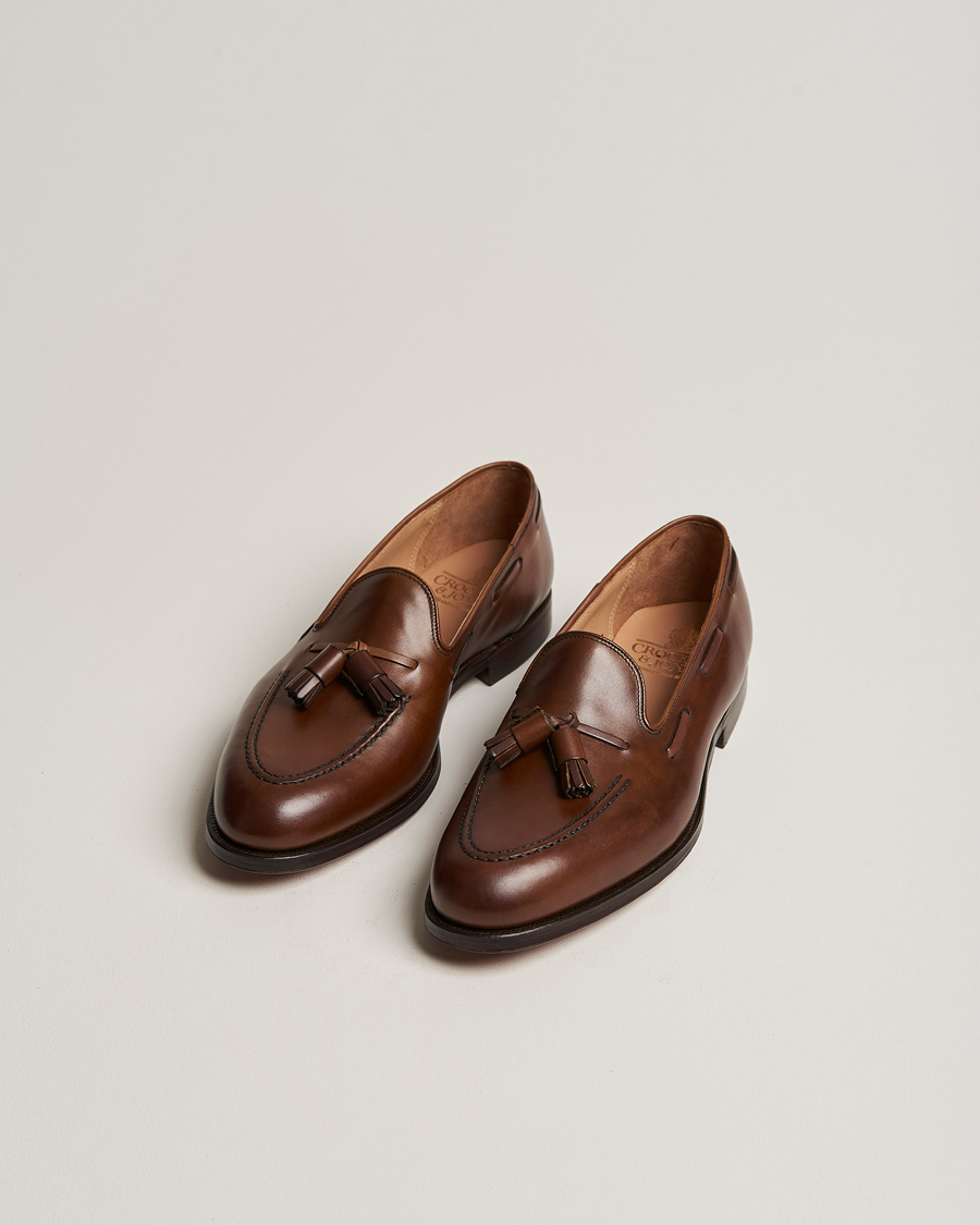 Herre | Best of British | Crockett & Jones | Cavendish Tassel Loafer Dark Brown Calf