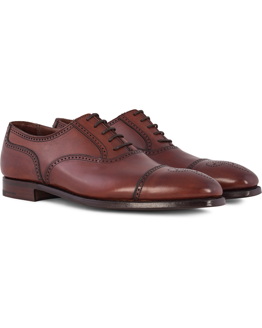 Herre | Crockett & Jones Handgrade Selborne Oxford Brogue Chestnut Calf | Crockett & Jones | Handgrade Selborne Oxford Brogue Chestnut Calf