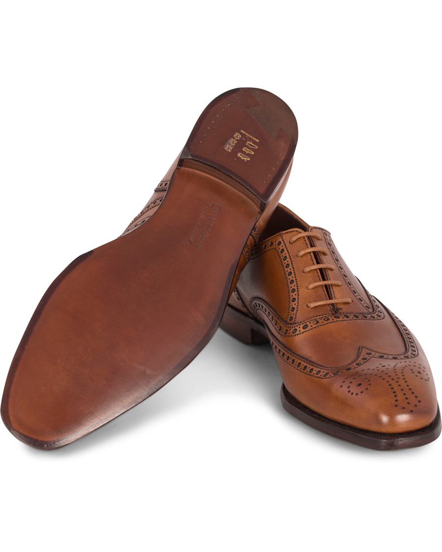 Herre | Crockett & Jones Handgrade Clifford Oxford Brogue Tan Calf | Crockett & Jones | Handgrade Clifford Oxford Brogue Tan Calf