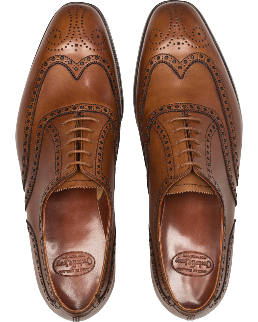 Herre | Crockett & Jones Handgrade Clifford Oxford Brogue Tan Calf | Crockett & Jones | Handgrade Clifford Oxford Brogue Tan Calf