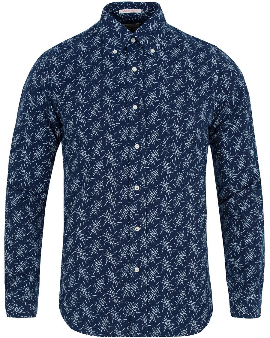 Herre | Skjorter | GANT Rugger | Oxford Mikado Hugger Fit Shirt Dark Indigo