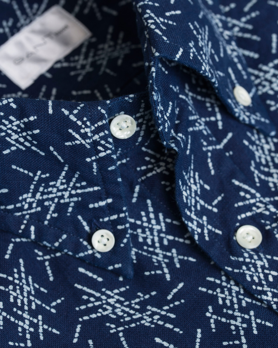 Herre | Skjorter | GANT Rugger | Oxford Mikado Hugger Fit Shirt Dark Indigo