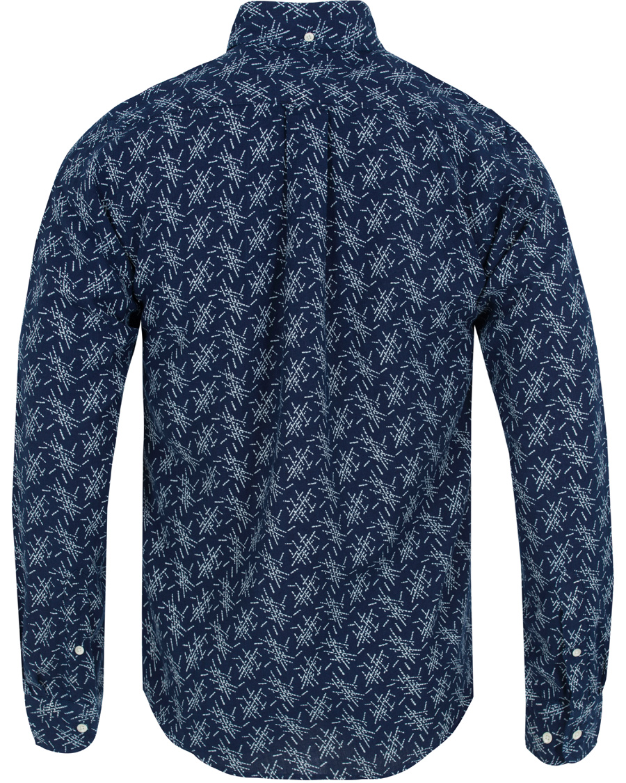 Herre | Skjorter | GANT Rugger | Oxford Mikado Hugger Fit Shirt Dark Indigo