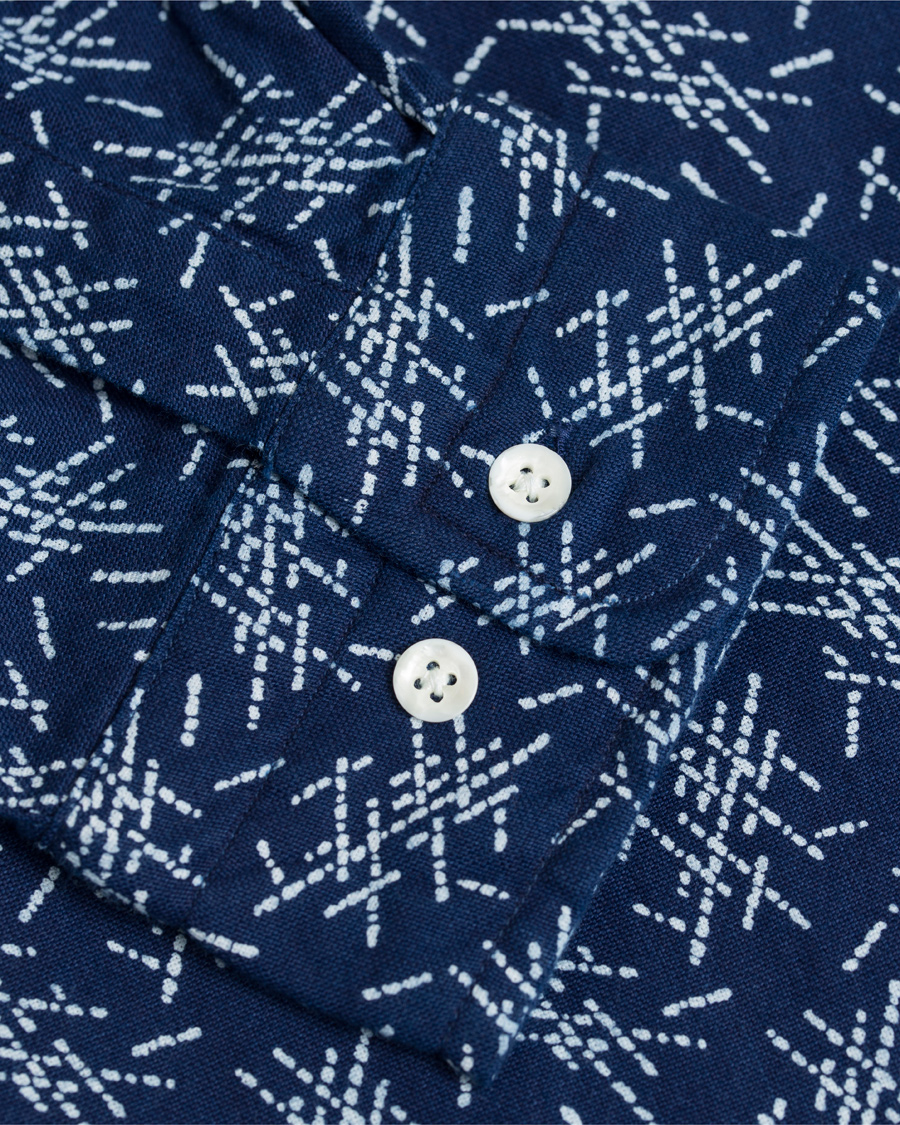 Herre | Skjorter | GANT Rugger | Oxford Mikado Hugger Fit Shirt Dark Indigo