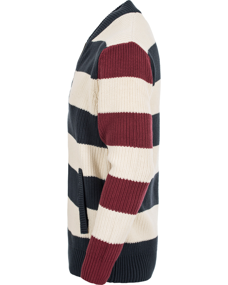 Herre | Gensere | Lexington | Jaidon Zip Through Sweater Blue/Red/White Stripe