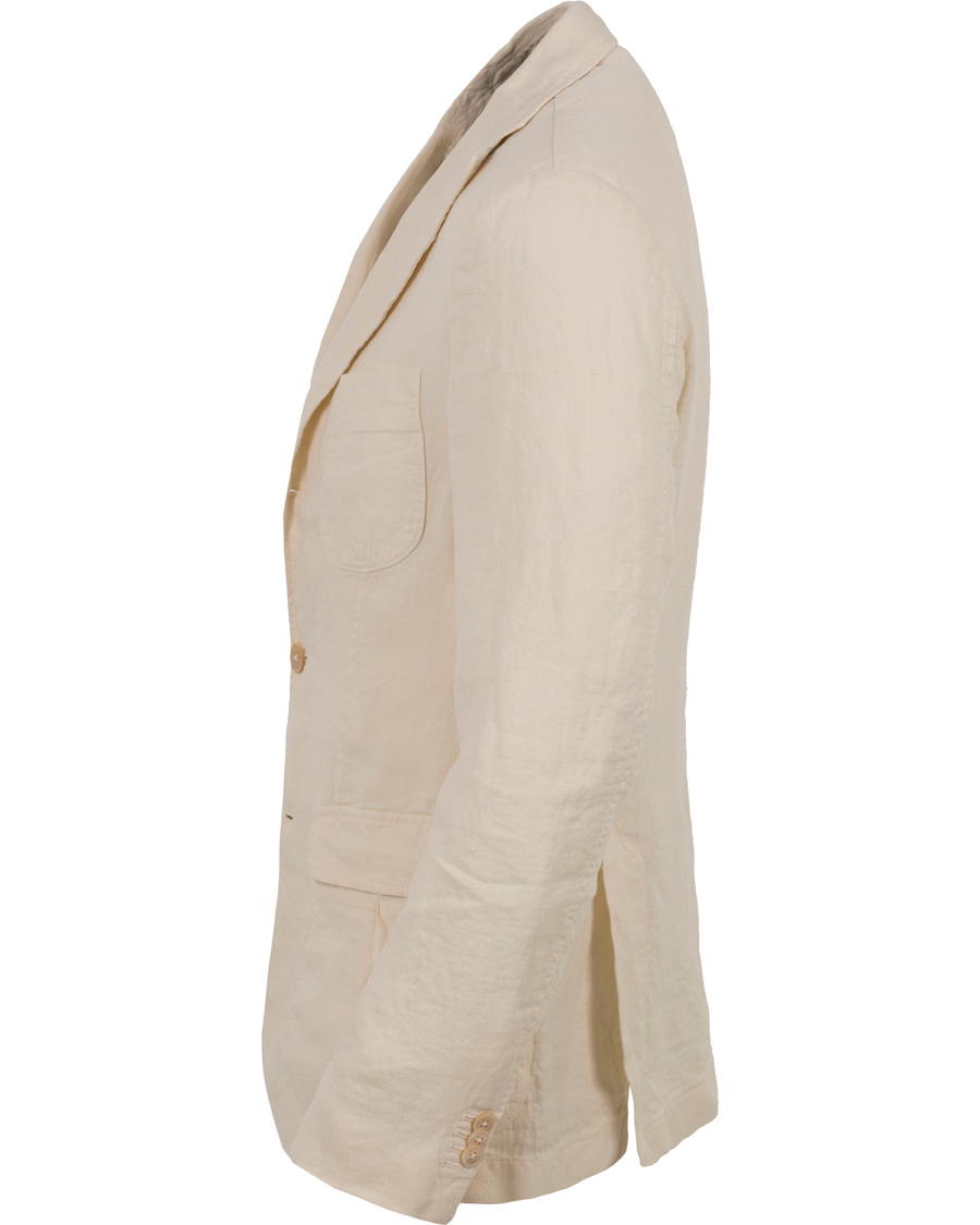 Herre | Dressjakker | Stenströms | Garment Dyed Linen Blazer Nature