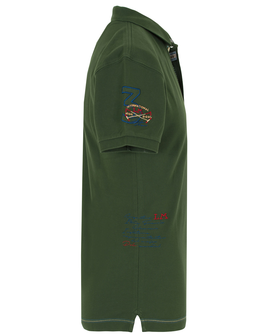 Herre | Pikéer | La Martina | Logo Polo Piqué Army Green