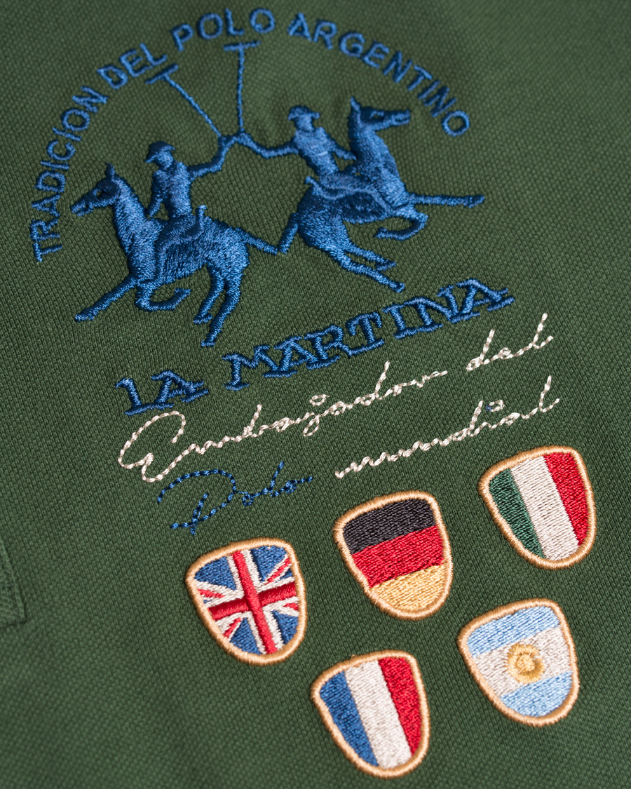 Herre | Pikéer | La Martina | Logo Polo Piqué Army Green