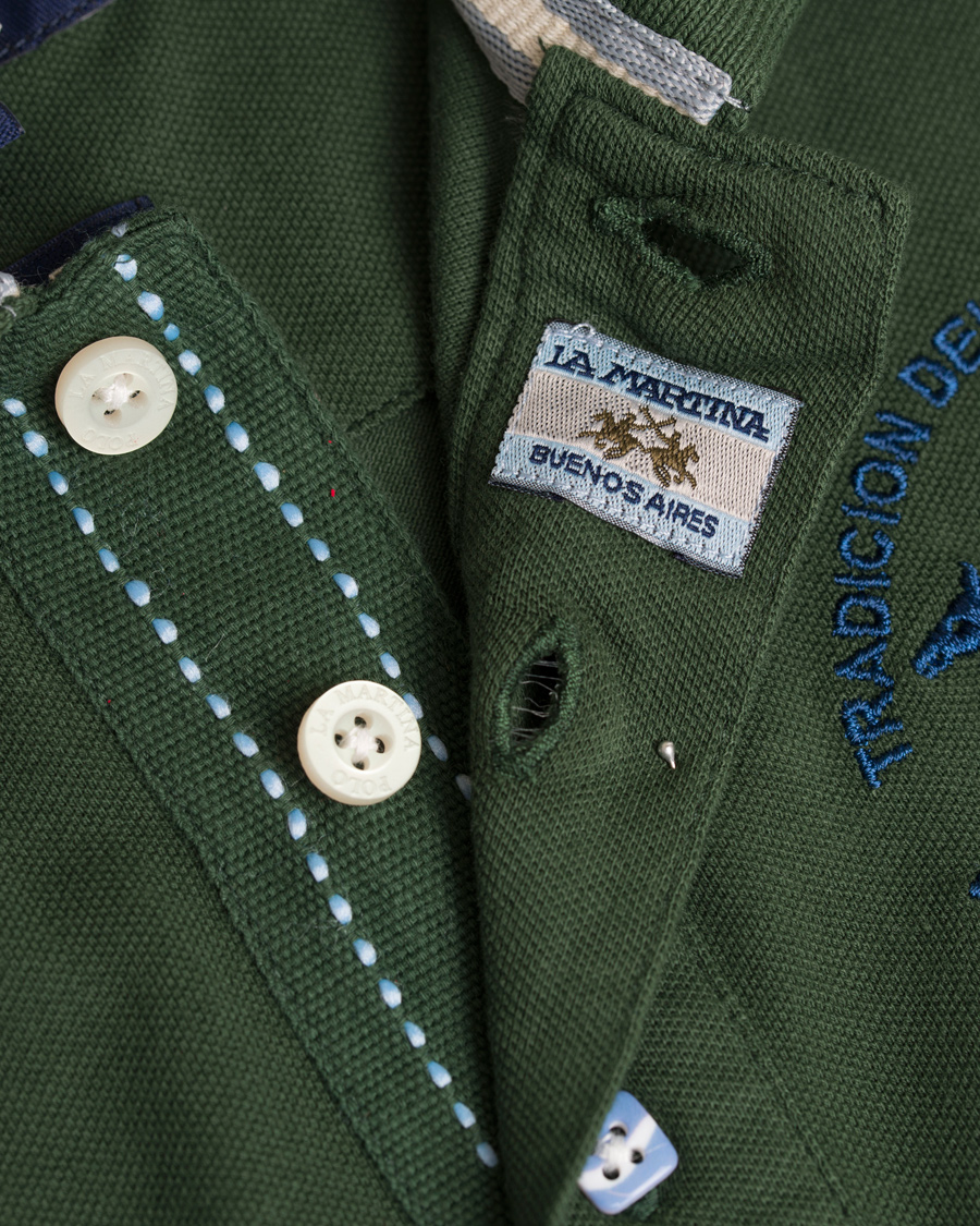 Herre | Pikéer | La Martina | Logo Polo Piqué Army Green
