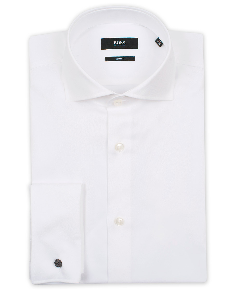 Herre | Skjorter | BOSS BLACK | BOSS Jaiden Slim Fit Shirt Double Cuff White