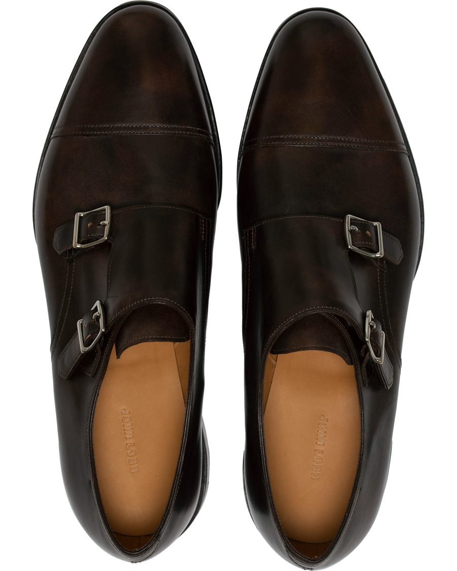Herre | John Lobb William Double Monkstrap Dark Brown Misty Calf | John Lobb | William Double Monkstrap Dark Brown Misty Calf