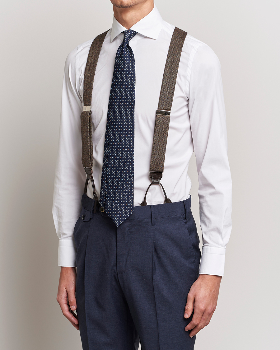 Herre | Bukseseler | Albert Thurston | Donegal Tweed Braces 40mm Dark Brown