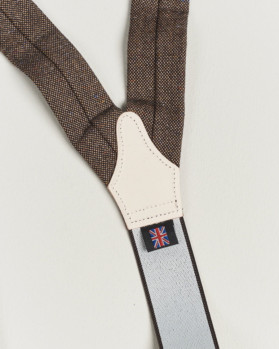 Herre | Bukseseler | Albert Thurston | Donegal Tweed Braces 40mm Dark Brown