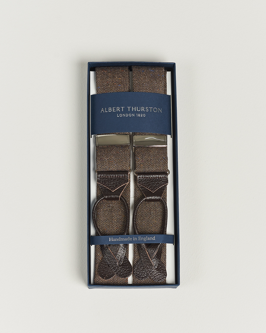 Herre | Bukseseler | Albert Thurston | Donegal Tweed Braces 40mm Dark Brown