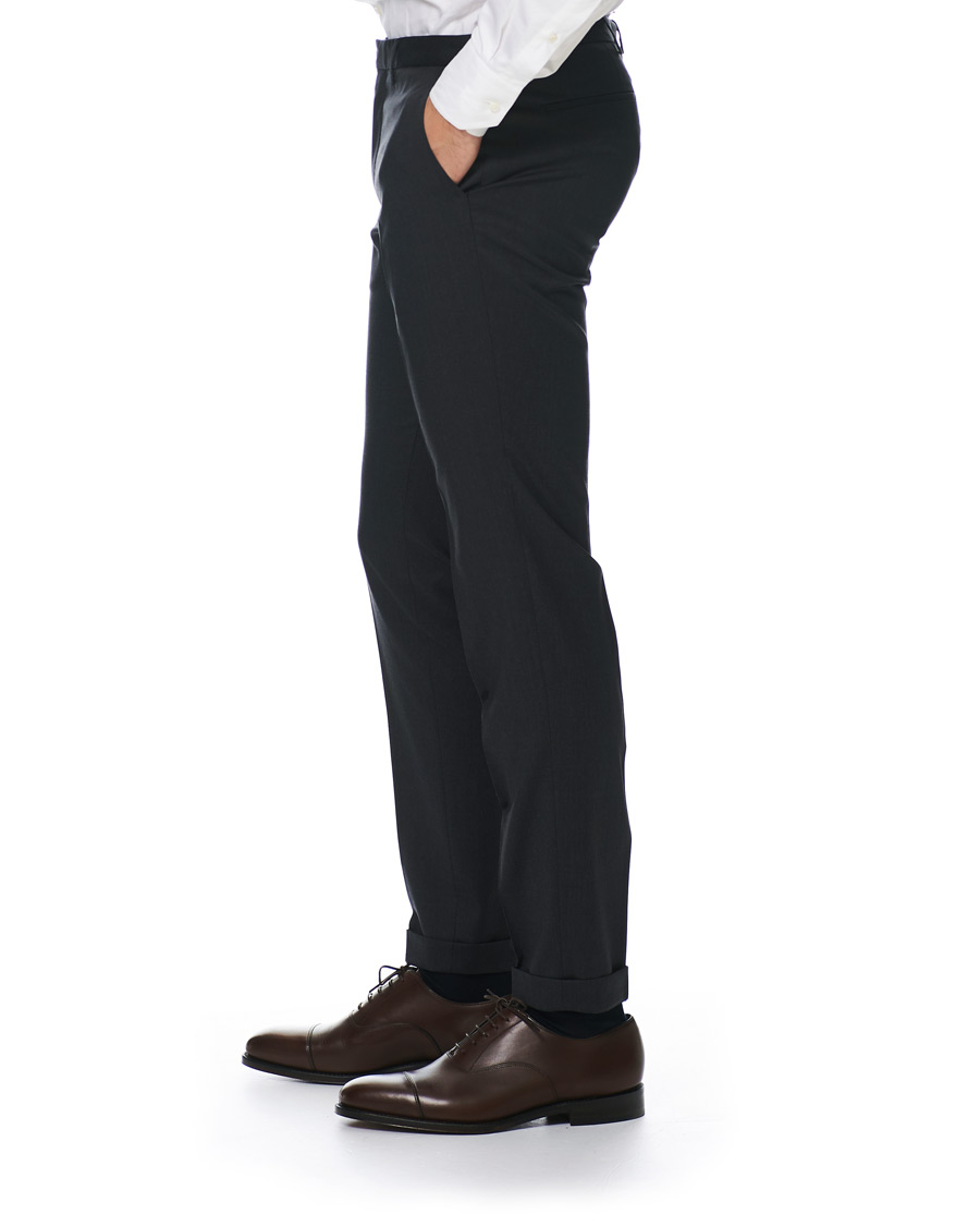 Herre | Bukser | BOSS BLACK | BOSS Wave Slim Fit Wool Trousers Charcoal