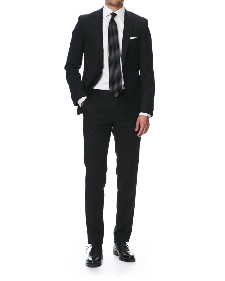 Herre | Bukser | BOSS BLACK | BOSS Gibson Regular Fit Wool Trousers Black