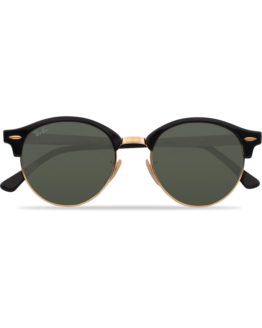 Herre | Ray-Ban 0RB4246 Clubround Sunglasses Black/Green | Ray-Ban | 0RB4246 Clubround Sunglasses Black/Green