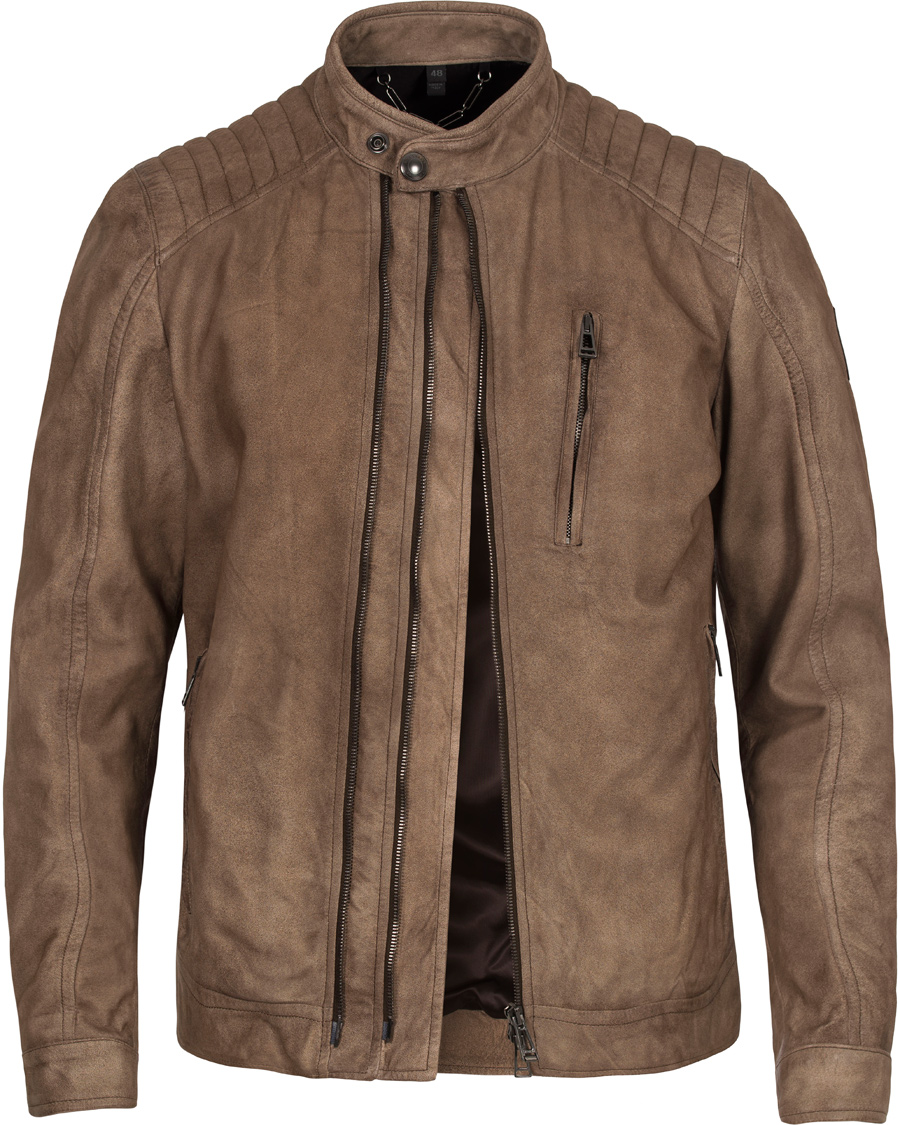Herre | Jakker | Belstaff | Leigham Suede Jacket Light Brown