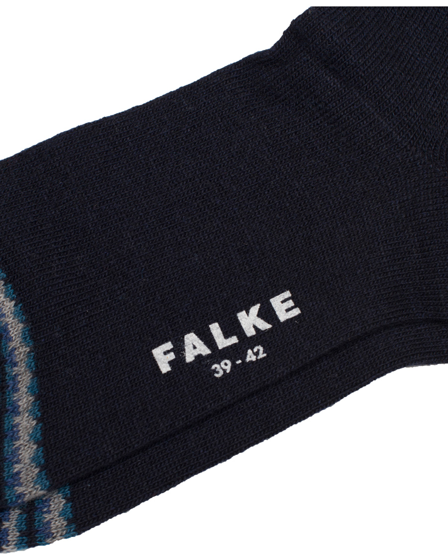 Herre | Undertøy | Falke | Lhasa Cashmere Stripe Socks Navy