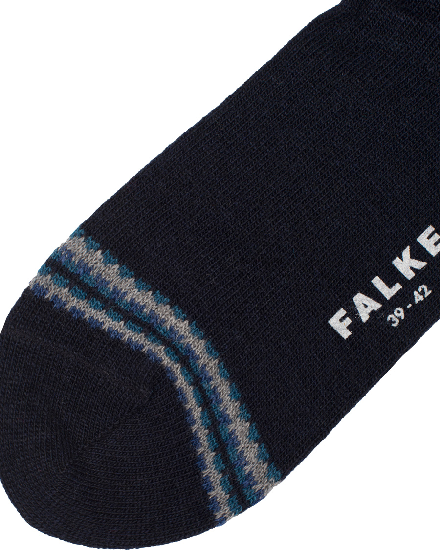 Herre | Undertøy | Falke | Lhasa Cashmere Stripe Socks Navy
