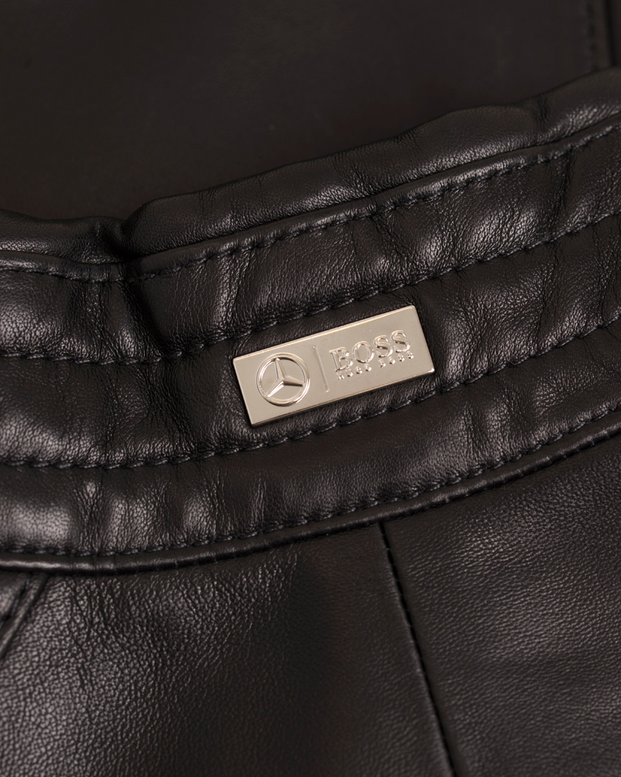 Herre | Jakker | BOSS BLACK | BOSS Narveyn Biker Leather Jacket Black
