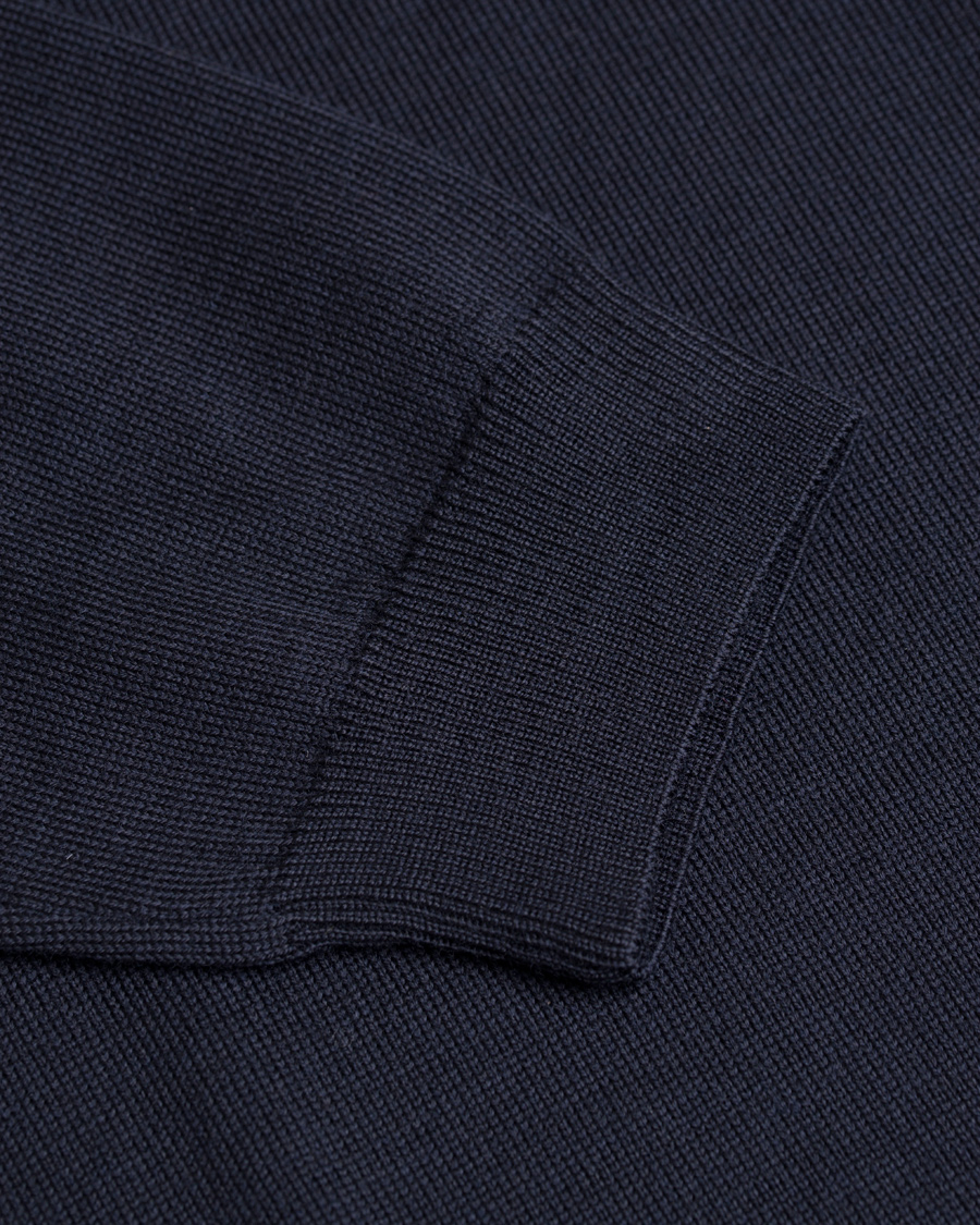 Herre | Gensere | BOSS BLACK | BOSS Baldemario Merino Full Zip Navy