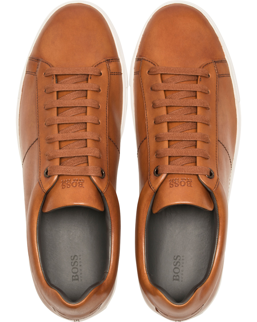 Herre | BOSS Timaker Leather Sneaker Cognac | BOSS BLACK | BOSS Timaker Leather Sneaker Cognac