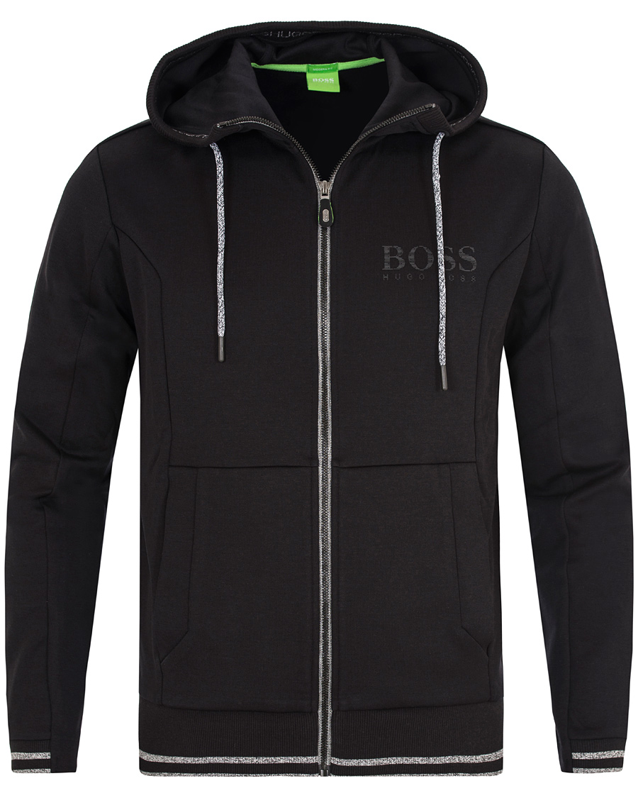 Herre | Gensere | BOSS GREEN | BOSS Athleisure Saggy Full Zip Hoodie Black 