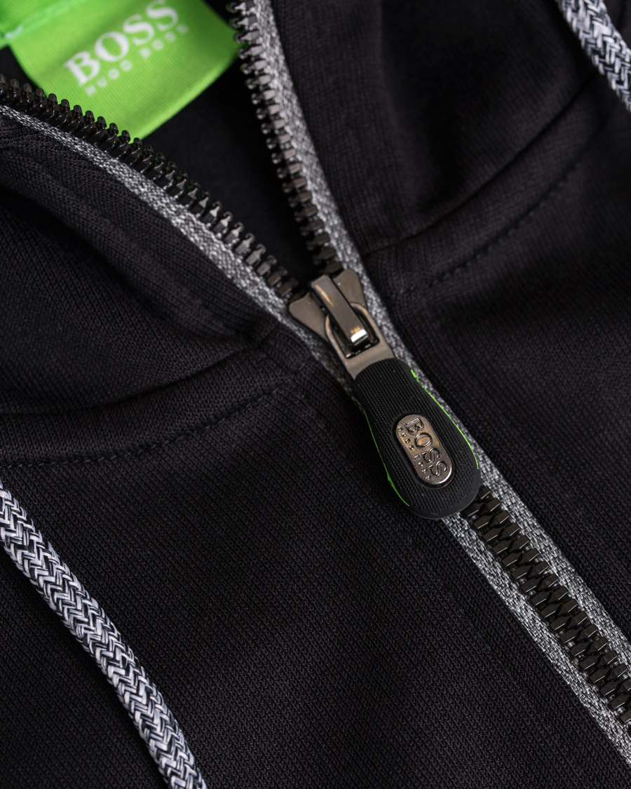 Herre | Gensere | BOSS GREEN | BOSS Athleisure Saggy Full Zip Hoodie Black 