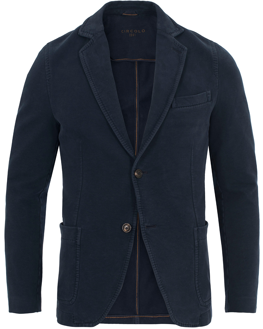 Herre | Dressjakker | Circolo 1901 | Jersey Patch Pocket Blazer Blue Navy