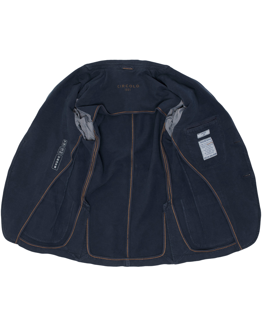 Herre | Dressjakker | Circolo 1901 | Jersey Patch Pocket Blazer Blue Navy