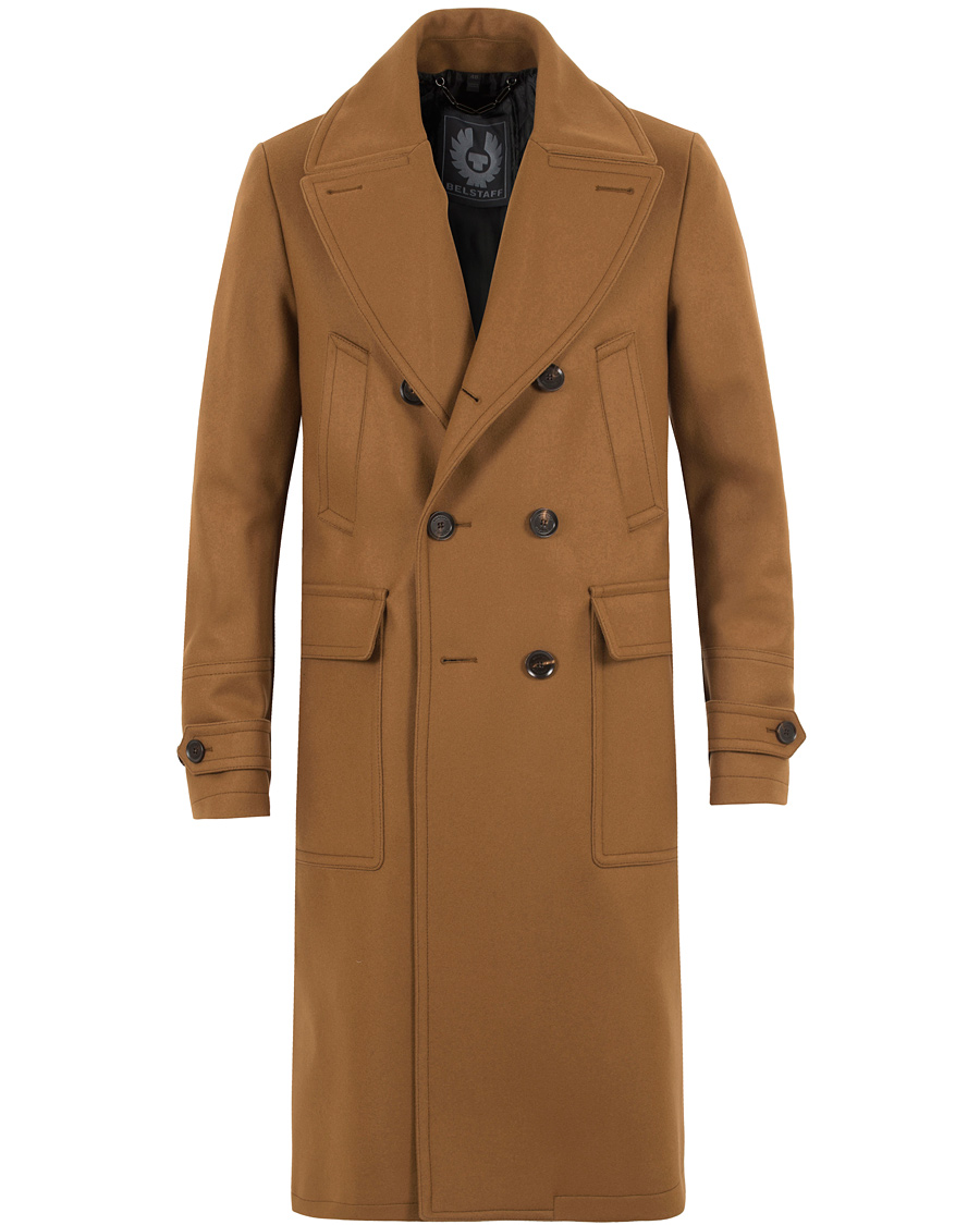 Herre | Jakker | Belstaff | Milford Wool/Cashmere DB Coat Heritage Khaki