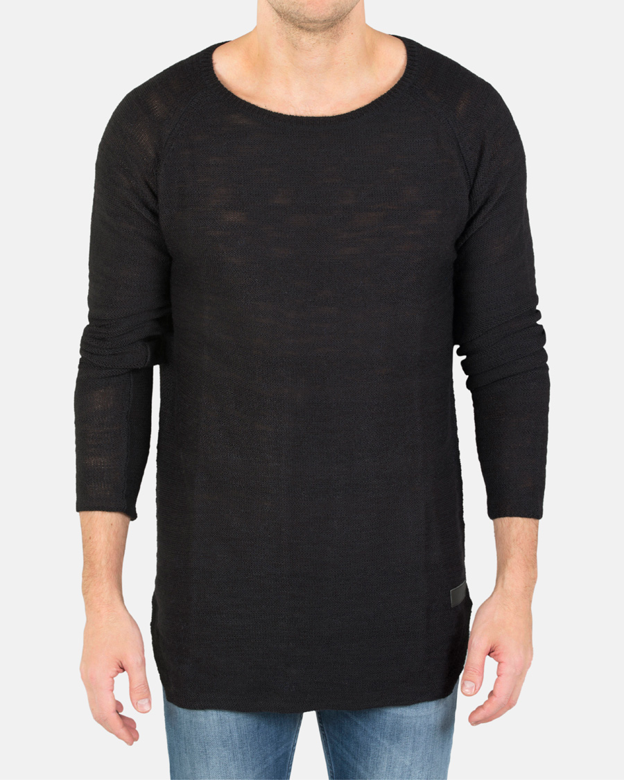 Herre | Gensere | Tiger of Sweden Jeans | Rag Knitted Sweat Black