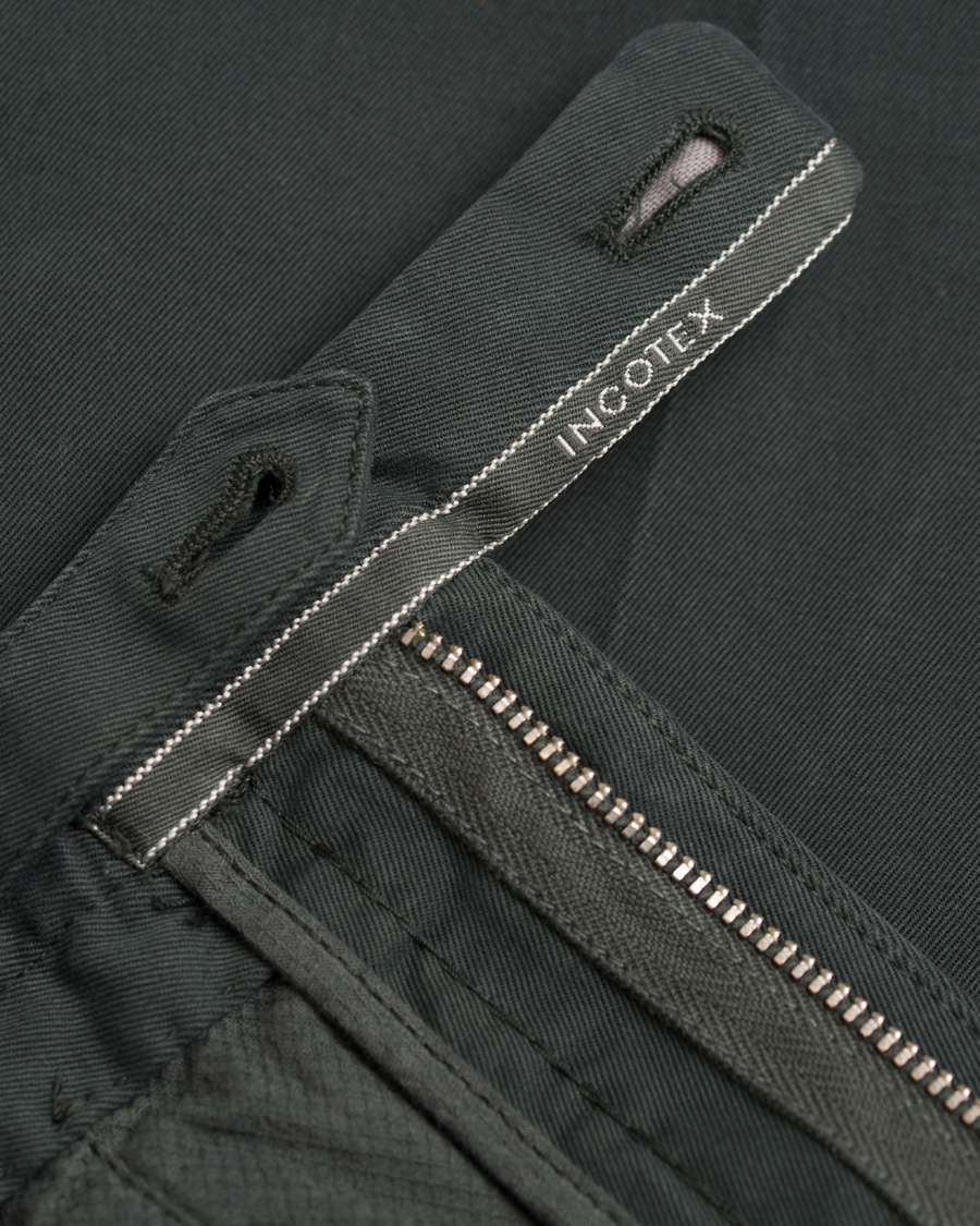 Herre | Bukser | Incotex | Slim Fit Comfort Chino Green