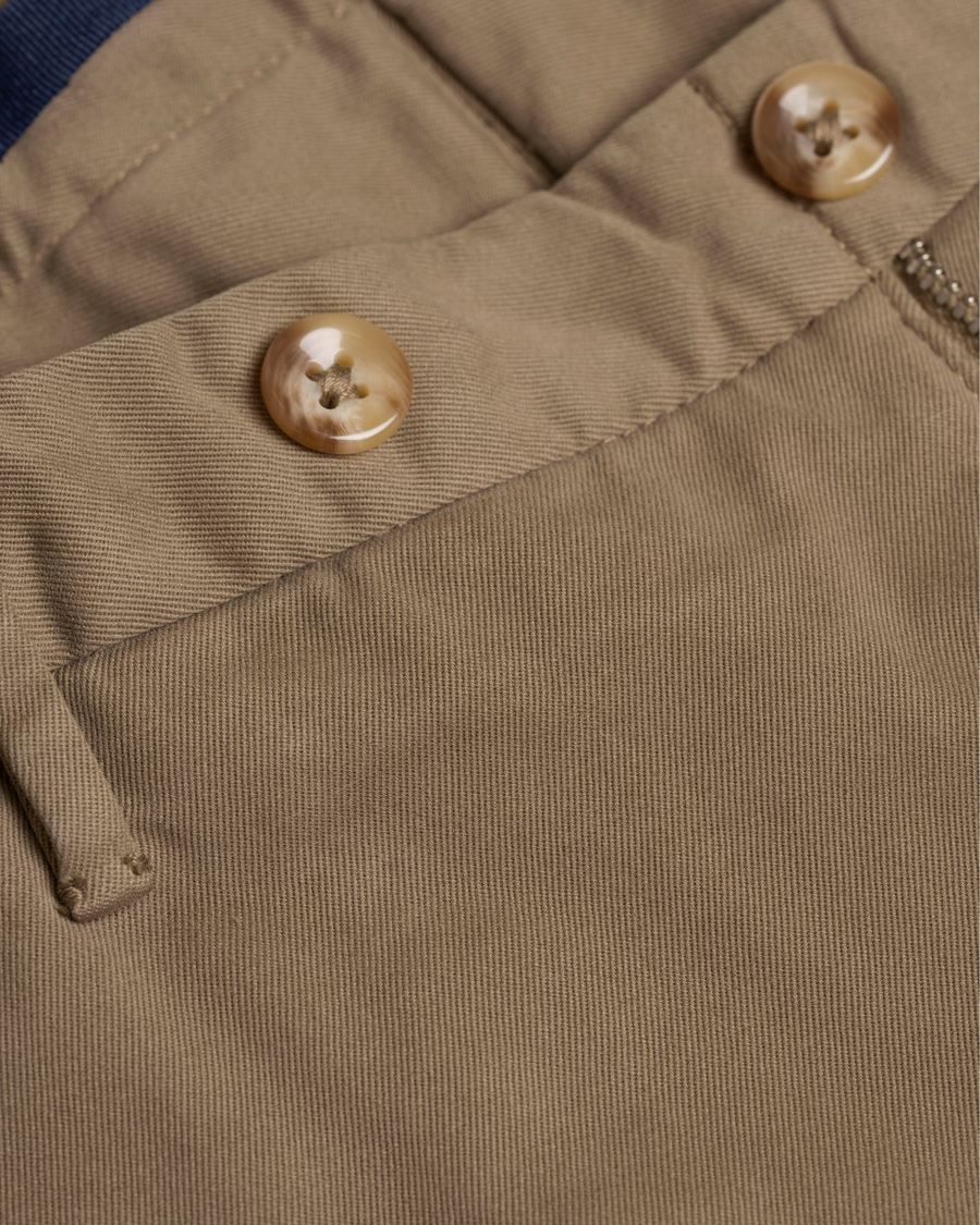 Herre | Bukser | Incotex | Slim Fit Comfort Chino Khaki
