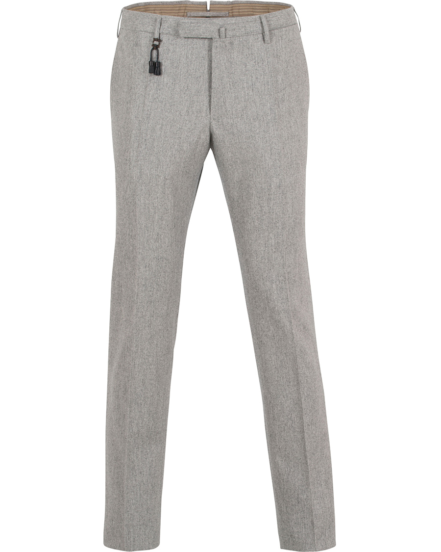 Herre | Bukser | Incotex | Super 100´s Flannel Trousers Light Grey