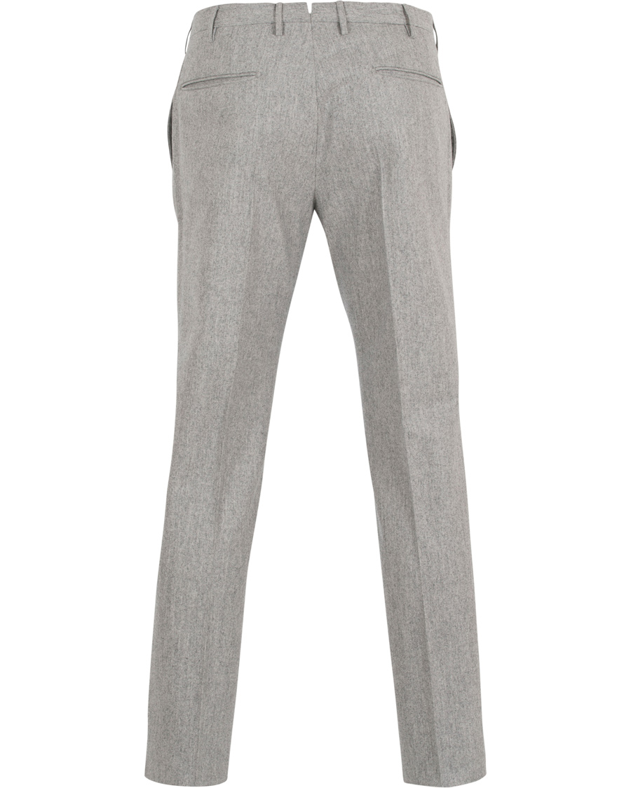 Herre | Bukser | Incotex | Super 100´s Flannel Trousers Light Grey