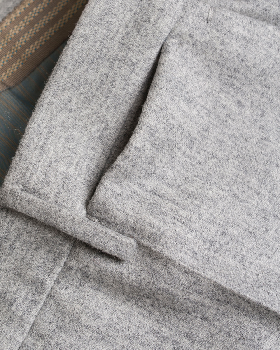 Herre | Bukser | Incotex | Super 100´s Flannel Trousers Light Grey