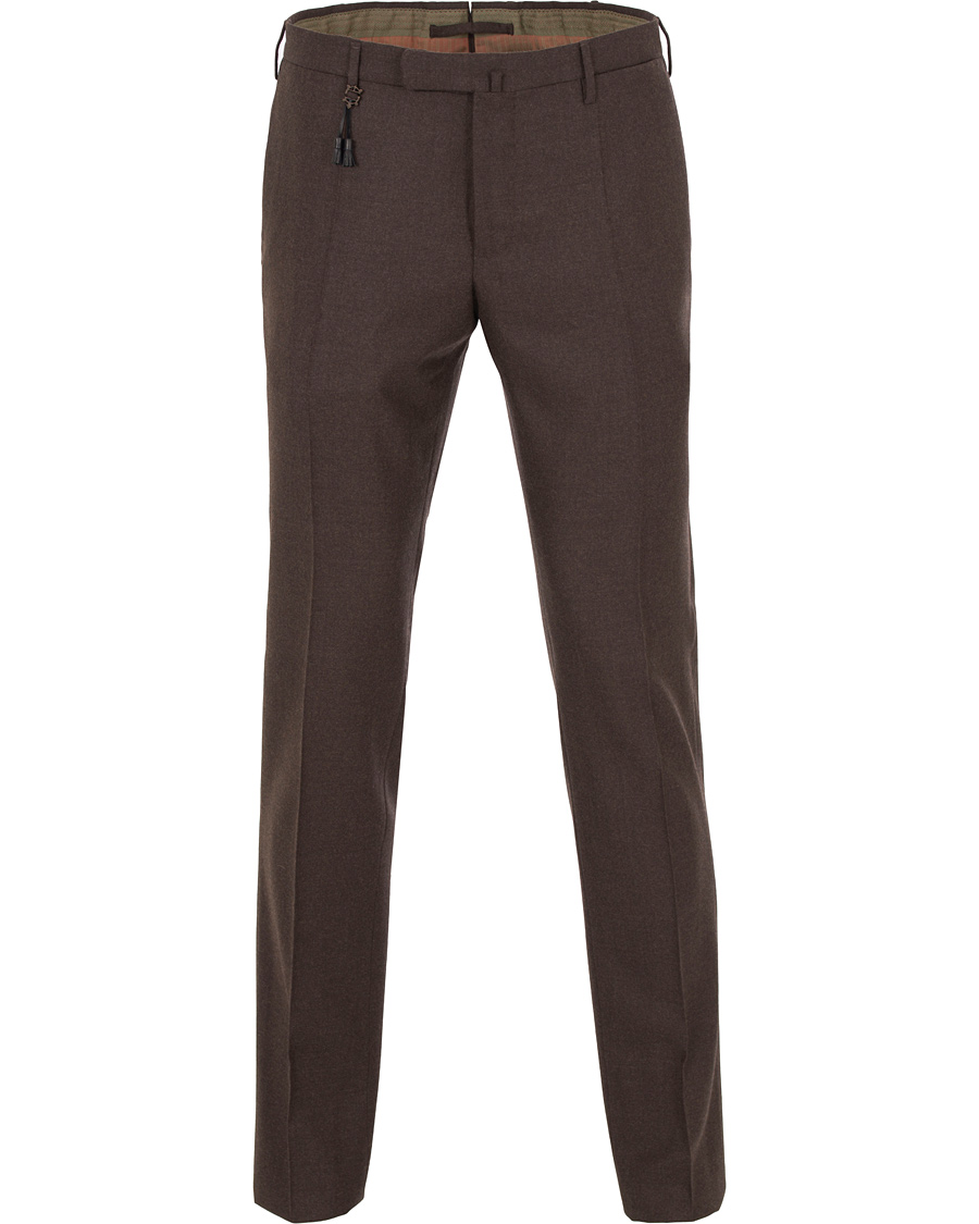 Herre | Bukser | Incotex | Super 100´s Light Flannel Trousers Dark Brown