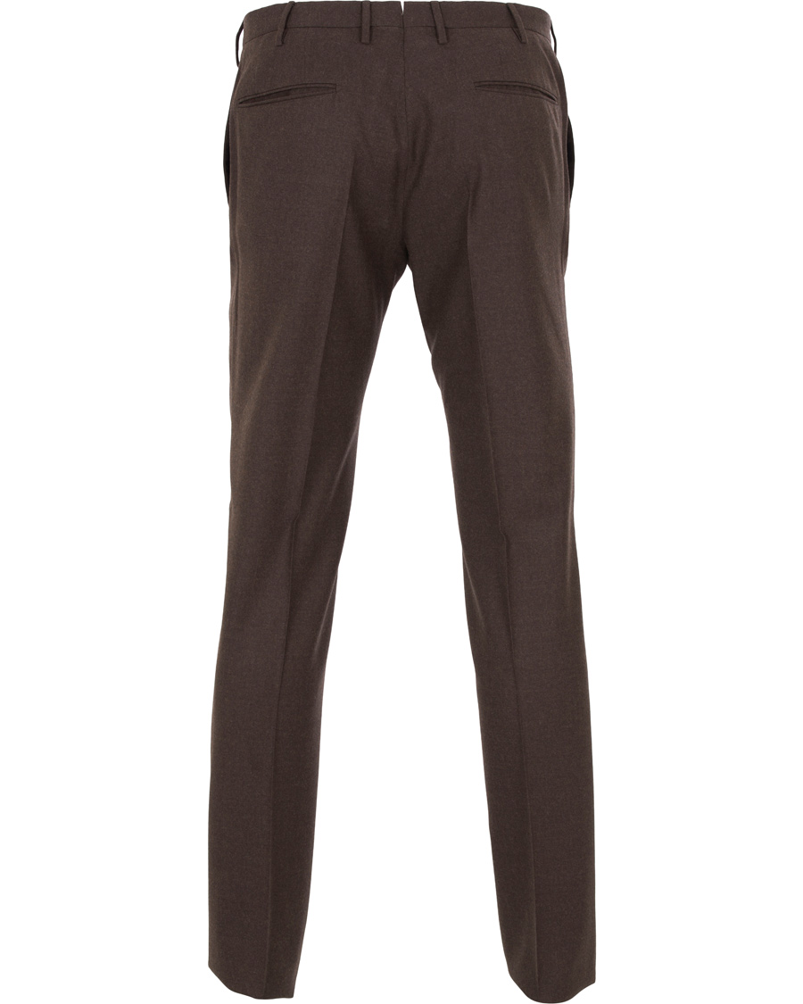Herre | Bukser | Incotex | Super 100´s Light Flannel Trousers Dark Brown