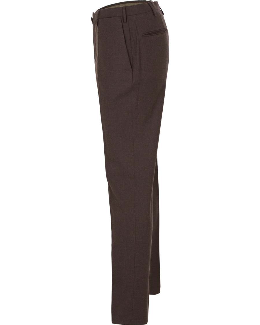 Herre | Bukser | Incotex | Super 100´s Light Flannel Trousers Dark Brown